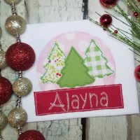 Christmas Globe Machine Applique Design